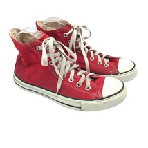 Converse Chuck Taylor All Star Hi Top Sneakers Canvas Red Mens 7 Womens 9 - £22.80 GBP