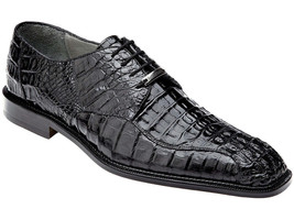 Mens Belvedere Business Shoes Chapo Genuine Crocodile Leather Formal 1465 Black - £616.61 GBP