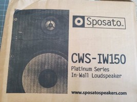 Set Of Sposato by Sony CWSIW150 6.5" In-Wall Speakers  Platinum Series New Ope - $44.00