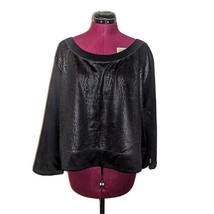 Sophie Theallet For Livi Active Sweatshirt Black Women Size 22/24 Crop - $25.74