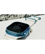 Metallic Blue Apple Watch ULTRA 2 49mm Titanium Custom Anodized Blue Whi... - $1,424.05
