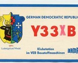 QSL Card Y33XB German Democratic Republic 1982 - £11.10 GBP