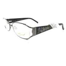 Tura Eyeglasses Frames MOD.182 STS Gray Purple Round Leaves Floral 53-17-135 - £36.38 GBP