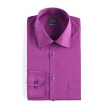 Mens Dress Shirt Arrow Purple Long Sleeve Regular Fit Textured $40- 18-1... - $18.81