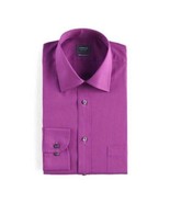 Mens Dress Shirt Arrow Purple Long Sleeve Regular Fit Textured $40- 18-1... - £15.07 GBP