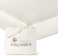 Whisper Organics, 100% Organic Cotton Mattress Protector -, Queen Size Bed - £155.66 GBP