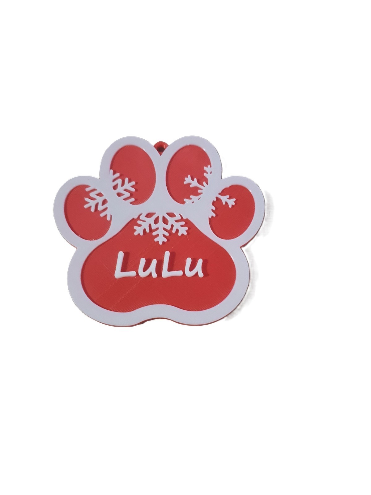 50 Pcs NEW Christmas Pet Paw Ornament Holiday Tree Custom Dog Cat Animal Name Item image 5