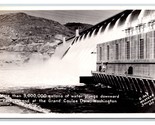 RPPC Grand Coulee Dam From Below Coulee WA 1947 Western Souvenirs Postca... - $4.42