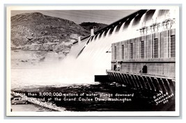 RPPC Grand Coulee Dam From Below Coulee WA 1947 Western Souvenirs Postcard R5 - £3.47 GBP