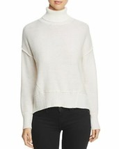 NEW H. ONE Split Off White Back Turtleneck Acrylic Wool Knit Sweater XL ... - $15.00