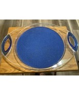 Pampered Chef Serving Tray #2283 - Clear and Blue w/ Handles - $16.82 CAD
