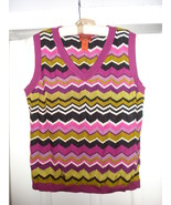 Missoni for Target Purple Chevron Sweater Vest Size XL 2011 Collaboratio... - $475.98 MXN