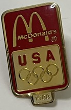 1988 McDonalds Olympics Pin Ronald McDonald Hat Lapel 5 Rings - $8.95