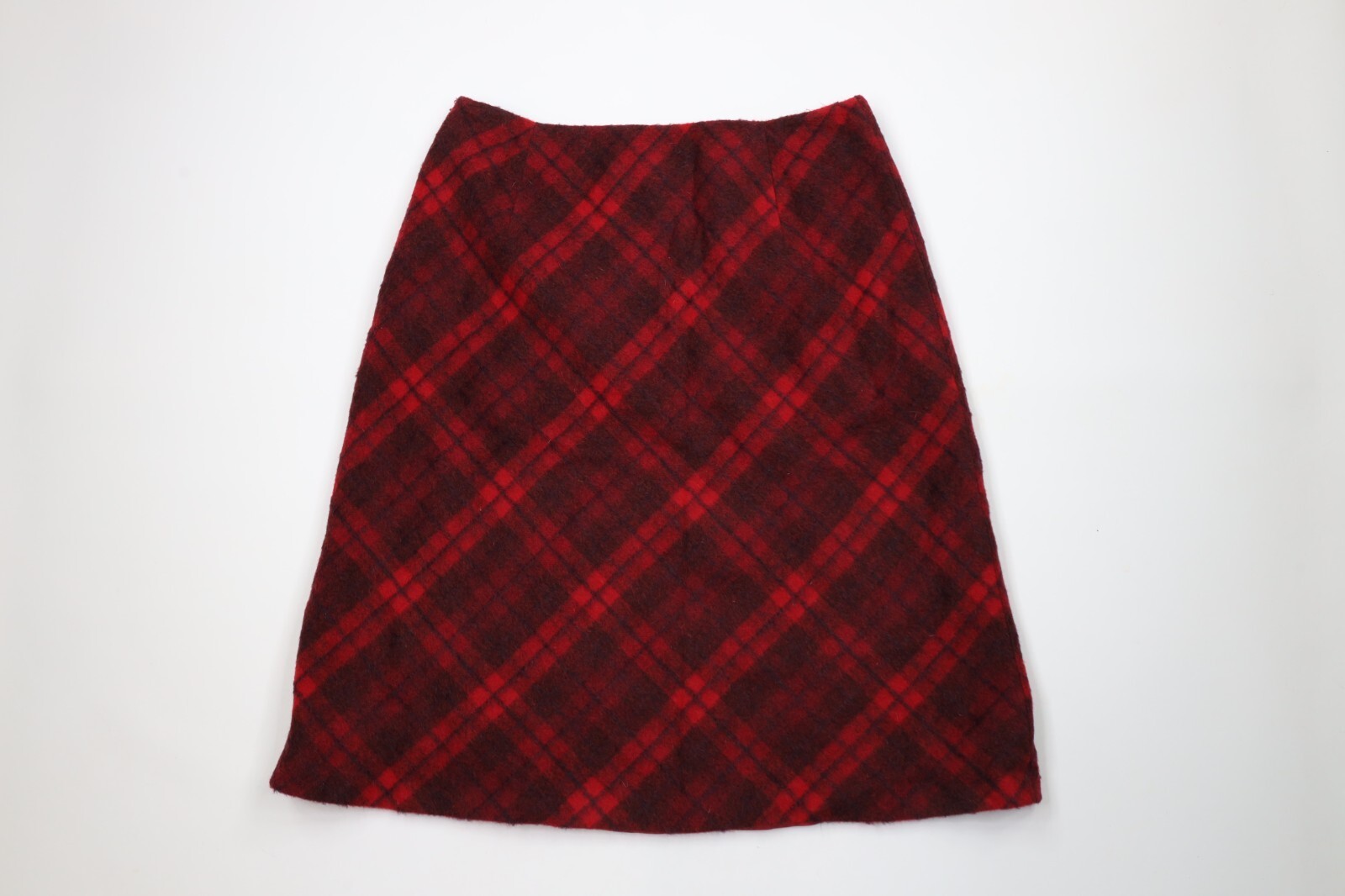 Deadstock Vintage 90s Eddie Bauer Womens 16 Alpaca Wool Mohair Blend Skirt Red Item image 7