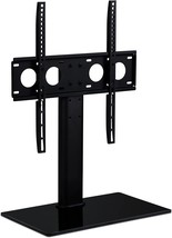 Universal Tabletop Tv Stand Base - Replacement Vesa Desktop Center Mount, Black - £35.11 GBP