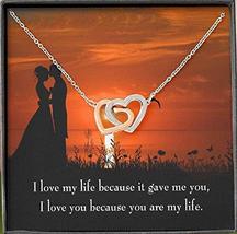 Future Wife Fiance Gift You are My Life Inseparable Love Pendant 18k Rose Gold F - £43.48 GBP