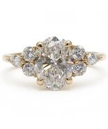2.50 Ct Oval Cut IGI Certified Lab Grown Diamond Engagement Ring 14K Yel... - $1,479.60