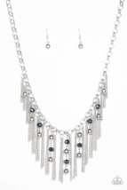 Paparazzi Ever Rebellious Blue Necklace - New - £3.52 GBP