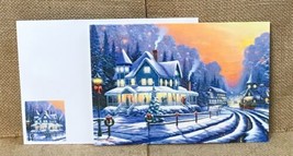 Geno Peoples Art Holiday Social Christmas Card w Matching Envelope Colle... - £2.01 GBP
