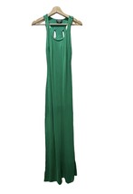 Bebe Green Maxi Dress Cutout Back Small, Side Slits - $493.91 MXN