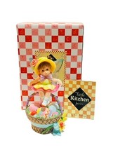 My Little Kitchen Fairies figurine Enesco fairy pixie elf Easter Basket egg gift - $148.45