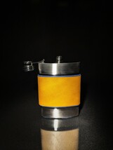 Brizard and Co Flask Blue and Camel Color Leather Made in USA image 9