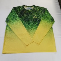 World Wide Sportsman RN#74747 Men&#39;s Yellow &amp; Green Long Sleeve Shirt Siz... - $19.79