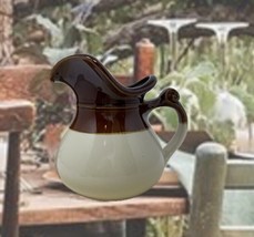 VTG McCoy USA  Pottery Pitcher #7515 Brown Cream Heavy Mint Condition 7.5&quot; H - £23.19 GBP