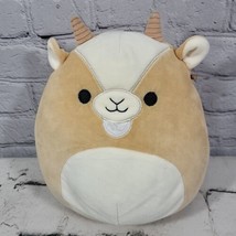 Squishmallow Grant the Goat 9" Farm Animal Kellytoy Tan And Cream Soft Stuffed - $14.84