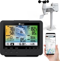 Logia 5-In-1 Wi-Fi Weather Station | Indoor/Outdoor Remote Monitoring, A... - £124.37 GBP