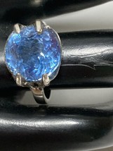 Handmade Artisan ring 8 carat Sapphire and Sterling silver #24072 - £47.46 GBP