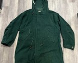 Vtg Tommy Hilfiger Coat Mens XL Tartan Wool Long Duffle Green - $59.39