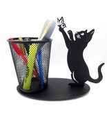 Cat makeup brush holder,  Pen pencil , art brush holder / office desk gift - $35.43 CAD