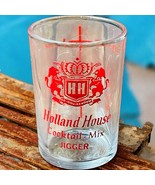 Holland House Cocktail Mix Jigger Glass 1.5 Fluid Ounces Red Lettering V... - €9,71 EUR