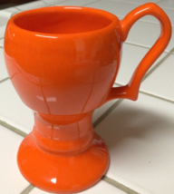 Unique Vintage Bright Orange Irish Coffee Mug Pottery 261 Made in USA ~892A - $24.14