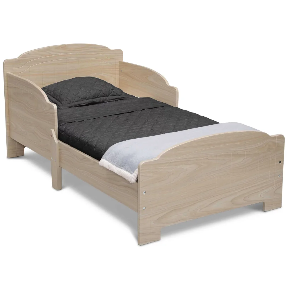 Delta Children Newport Wood Toddler Bed, Natural girls bed  bedroom furniture - £197.33 GBP
