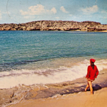 Manati PR postcard Northern Coast of Puerto Rico Mar Chiquita Beach vintage 1968 - £7.34 GBP