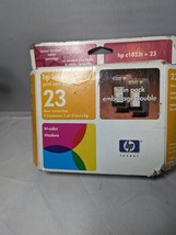 HP 23 Genuine Inkjet Cartridge Tri Color Ink Twin Pack  C1823T Open Box - $14.88
