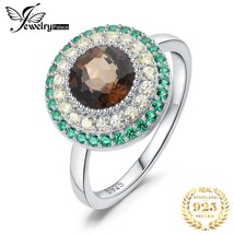 New Arrival Avocado 2.2ct Natural Smoky Quartz 925 Sterling Silver Cockt... - £22.78 GBP