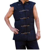 Medieval thick Padded Sleeveless Cotton Cloth Gambeson Aketon Jacket Armor CoatA - £48.47 GBP