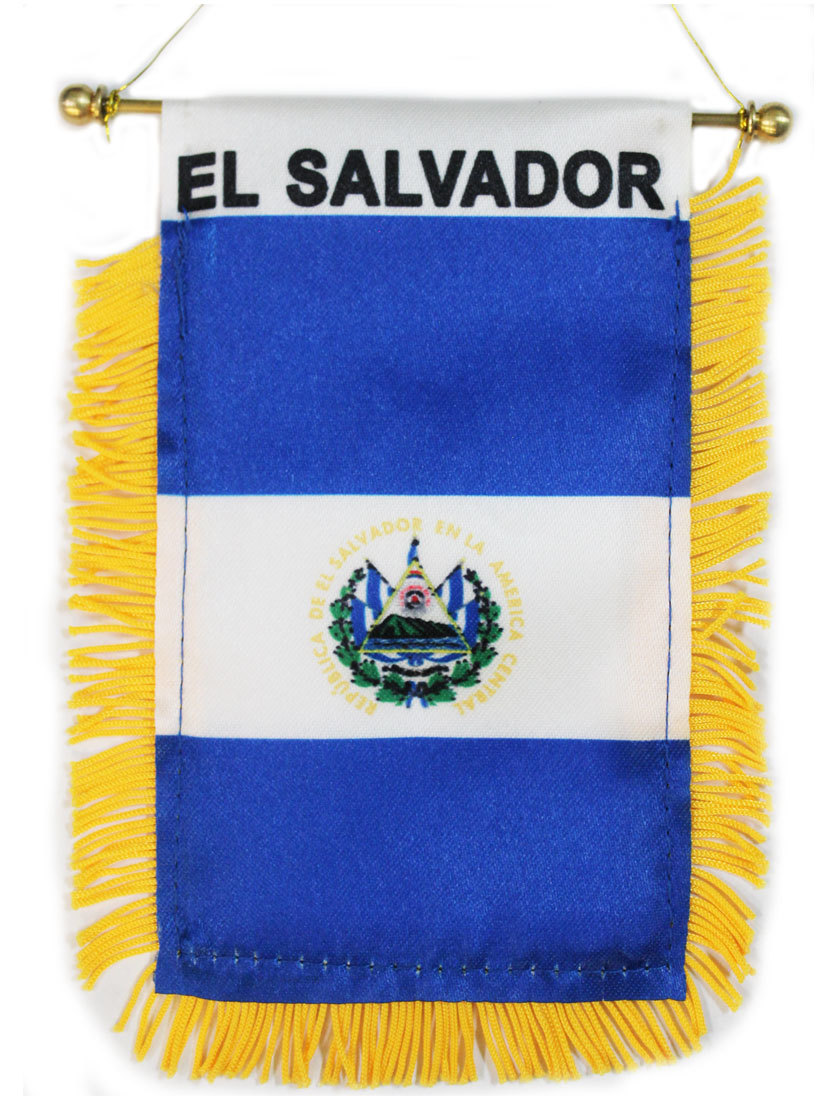 El Salvador Window Hanging Flag - $3.30