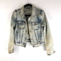 Pimkie Womens Denim Jacket Vintage Retro Trucker Acid Wash Y2K S - £15.37 GBP