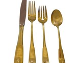 Colonial Theme by Lunt Sterling Silver Flatware Service 12 Set Vermeil Gold - $4,108.50