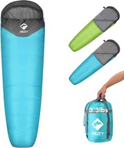 Villey Mummy Sleeping Bag, Portable Camping Hiking Gear For 3 To 4 Seasons, - £33.45 GBP