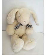 Manhattan Toy Bunny Rabbit Plush Stuffed Animal Ivory Cream Closed eyes - £31.09 GBP
