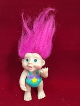 Vintage Applause Troll Doll With Pink Hair 1991 jointed - £4.53 GBP