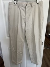 Haggar Mens Comfort Performance Straight Fit Chinos Khaki Dress Pants 38... - $10.85
