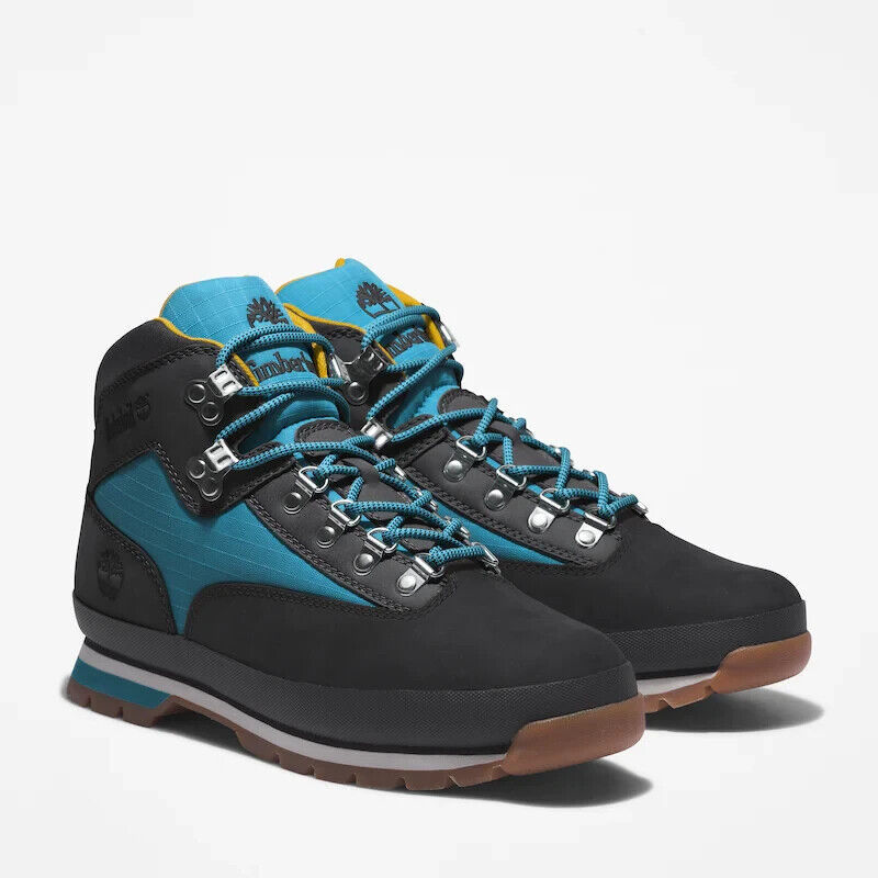 TIMBERLAND MEN'S EURO HIKER CHUKKA FOR MEN IN BLACK & BLUE A29VB SIZE : 11 - £101.59 GBP