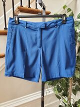 Lady Hagen Womens Solid Blue Polyester Button Mid Rise Casual Bermuda Sh... - €19,57 EUR