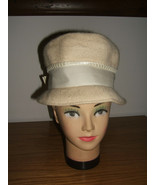 Vintage MAHARA Beige/Ivory Mohair &amp; Wool Ladies Hat - £17.30 GBP